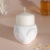 Подсвечник "Пришелец" высота 5 см, d-6 см белый Подсвечник "Пришелец" высота 5 см, d-6 см белый