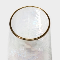 Набор бокалов для шампанского стеклянный Magistro &laquo;Дарио&raquo;, 180 мл, 7&times;27,5 см, 2 шт, цвет перламутровый