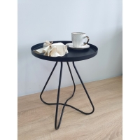 Столик журнальный, 400х400х450, Черный муар