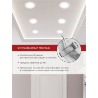 Панель светодиодная IN HOME RLP-VC, 6 Вт, 230 В, 6500 К, 420 Лм, 95x30 мм, круглая, белая