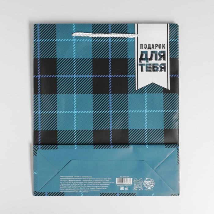 Пакет подарочный ламинированный, упаковка, &laquo;Real man&raquo;, ML 21 х 25 х 8 см