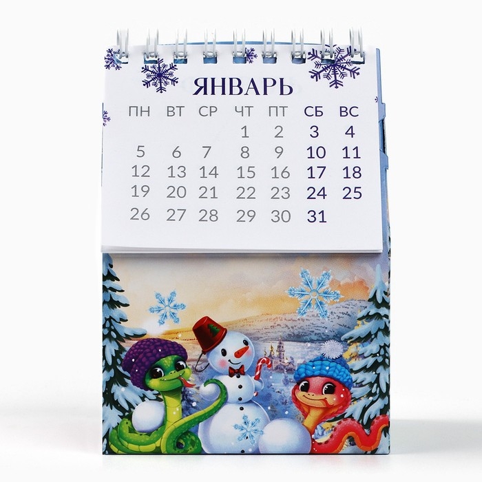 Календарь-органайзер 2025 домик &laquo;Взмеиный год счастье принесет&raquo;, 8,5 х 12 см