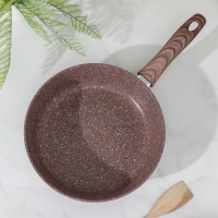 Сковорода Доляна &laquo;Брауни&raquo;, d=26 см, пластиковая ручка, антипригарное покрытие, индукция