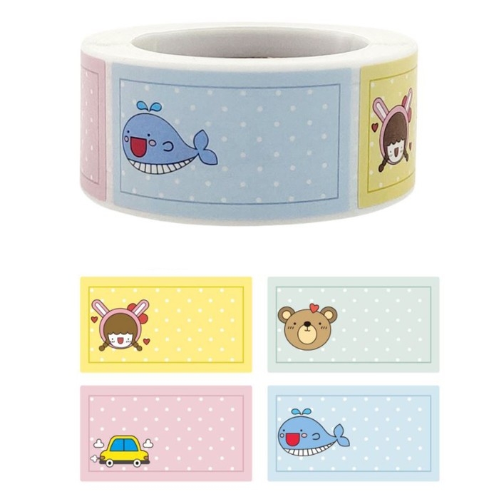 Наклейка бумага Наклейка бумага "Цветной фон для заметок" 4,5х2,5 см 250 шт в рулоне 3х6х6 см