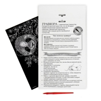 Гравюра &laquo;Панда&raquo; с металлическим эффектом &laquo;серебро&raquo; А4