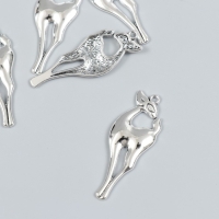 Декор для творчества металл "Изящная косуля" набор 6 шт серебро 1,8х4,8 см Декор для творчества металл "Изящная косуля" набор 6 шт серебро 1,8х4,8 см