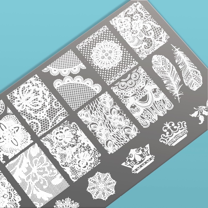 Диск для стемпинга металлический &laquo;Лёгкое пёрышко&raquo;, 12 &times; 6 см