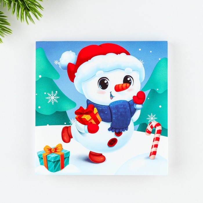 Подарочный набор новогодний, блокнот и восковые мелки &laquo;С новым годом&raquo;