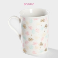 Кружка фарфоровая Доляна &laquo;Одуванчики&raquo;, 300 мл