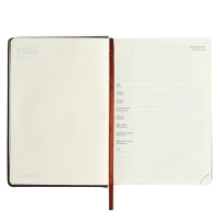 Ежедневник датированный 2024 A5 176 листов, deVENTE.Wild, твёрдая обложка из искусственной кожи, золотой срез, ляссе, кремовый блок 70 г/м2, тёмно-коричневый