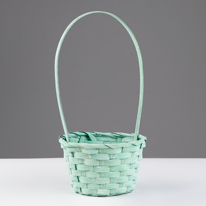 Набор корзин плетеных, 16x10/32, 18x10/34, 21x10/36, см, бирюзовый, бамбук