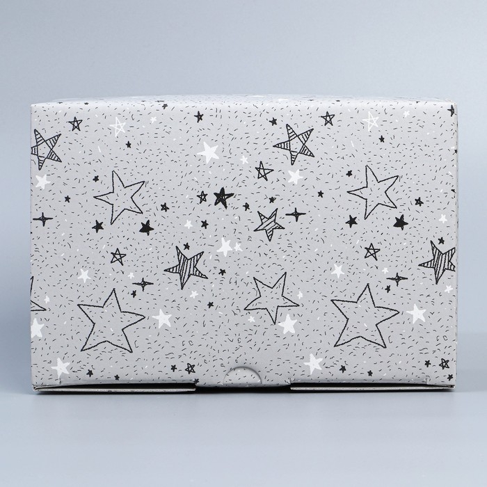 Коробка подарочная сборная, упаковка, &laquo;Звёзды&raquo;, 22 х 15 х 10 см