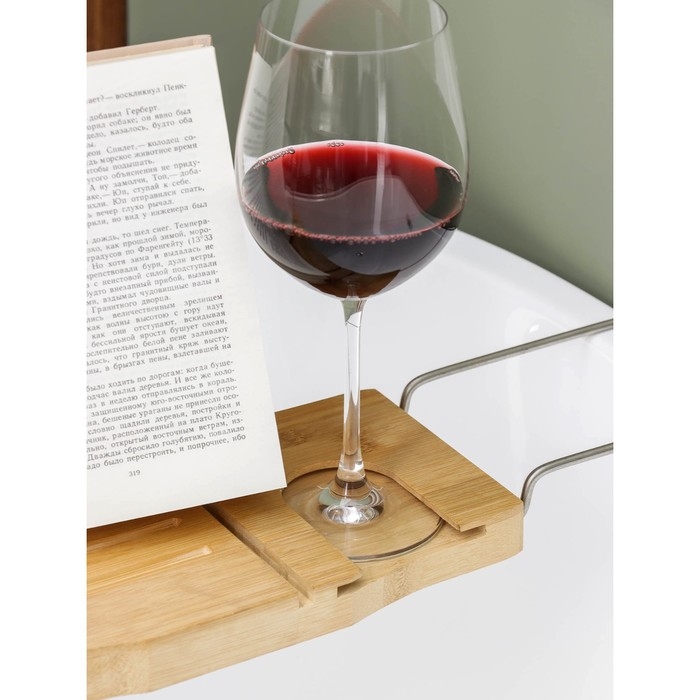 Полка для ванной SAVANNA SPA, 74-95&times;20,3&times;2,5 см, бамбук