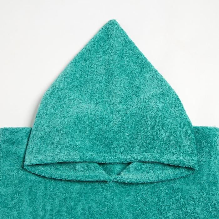 Полотенце-пончо Крошка Я &laquo;Гномик&raquo;, цвет зелёный, размер 24-32, 100 % хлопок, 320 г/м2