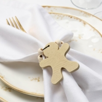 Новый год. Набор колец для салфеток 2 шт. "Пряник", цв. коричневый, 6*7 см, дерево Новый год. Набор колец для салфеток 2 шт. "Пряник", цв. коричневый, 6*7 см, дерево