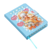 Записная книжка подарочная 96л,линия, с хлястиком, срез с рисунком обложки, Аниме (12,9х9см) 10539 Записная книжка подарочная 96л,линия, с хлястиком, срез с рисунком обложки, Аниме (12,9х9см) 10539