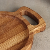 Поднос для подачи с ручками Adelica, 25,5&times;17,5&times;2 см, дуб