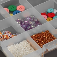 Органайзер для хранения мелочей, 17,7 &times; 10,2 &times; 2,3 см, цвет прозрачный