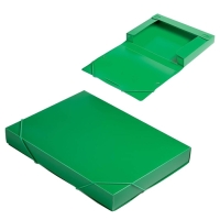 Папка-короб на резинке А4, 700 мкм, Calligrata, корешок 40 мм, до 300 листов, зелёная Папка-короб на резинке А4, 700 мкм, Calligrata, корешок 40 мм, до 300 листов, зелёная