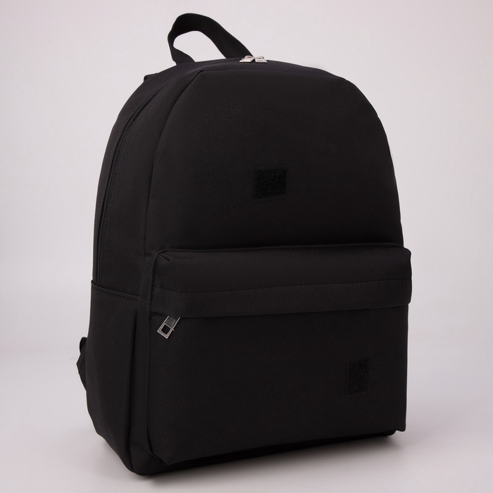 Рюкзак школьный текстильный &laquo;Банан&raquo;, 37 х 33 х 13 см, с липучками, чёрный