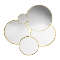 Декор настенный металл с зеркалом "Зазеркалье" золото 103х103х3,5 см Декор настенный металл с зеркалом "Зазеркалье" золото 103х103х3,5 см