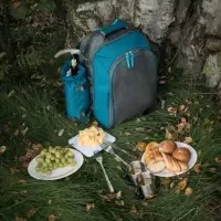 Набор для пикника Fridag на 2 персоны, темно-синий с серым Набор для пикника Fridag на 2 персоны, темно-синий с серым