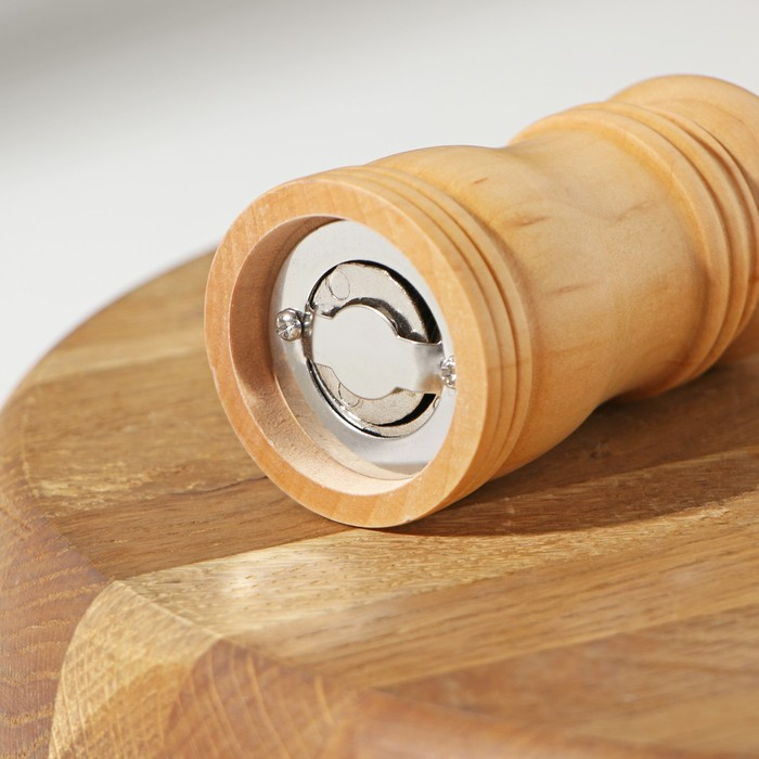 Мельница для специй Доляна, 10,5&times;4,5 см, металлический механизм, цвет светлое дерево