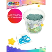 Кинетический песок &laquo;Синий трактор&raquo;, с формочкой в ведре, цвет синий, 1 кг