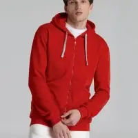 Толстовка на молнии с капюшоном Unit Siverga Heavy красная, размер M