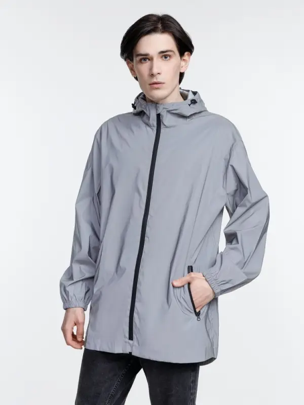 Парка Manifest из светоотражающей ткани, серая, размер XL/XXL