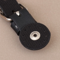 Застёжка для сумки на кнопке, 8 &times; 3 см, цвет чёрный