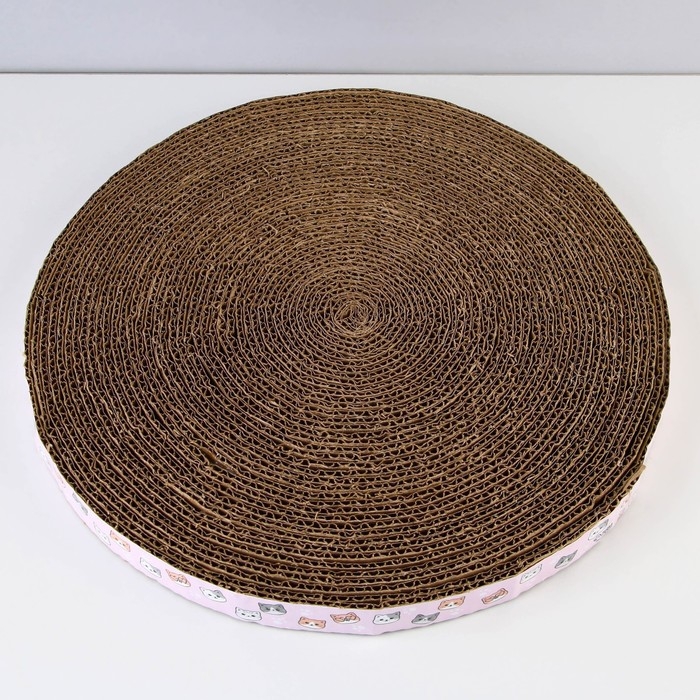 Круглая когтеточка &laquo;Котики&raquo;, 32 см