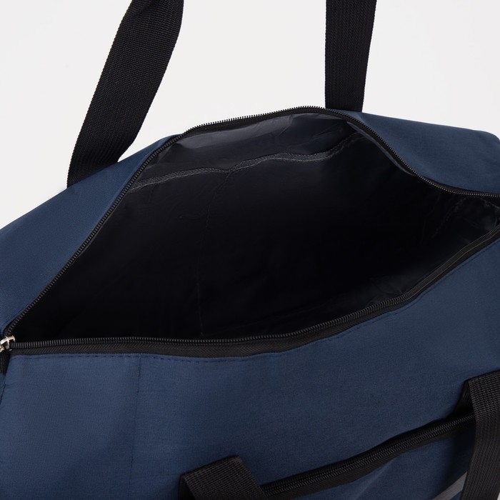 Сумка спортивная на молнии, отдел для обуви, наружный карман, средний размер, цвет синий Сумка спортивная на молнии, отдел для обуви, наружный карман, средний размер, цвет синий