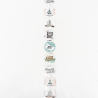 Наклейки в рулоне "Happy birthday",500 шт,3,8 х 3,8 см Наклейки в рулоне "Happy birthday",500 шт,3,8 х 3,8 см