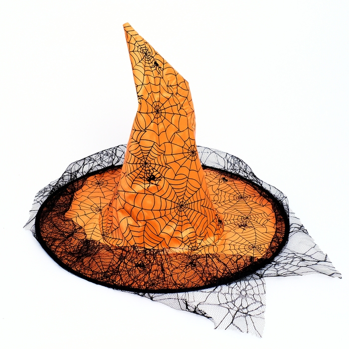 Карнавальный набор &laquo;Прекрасная ведьмочка&raquo;, шляпа, накидка, парик, цвет оранжевый