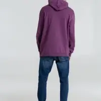 Толстовка с капюшоном унисекс Hoodie, фиолетовый меланж, размер S