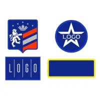 Шеврон из габардина Gabo M, синий Шеврон из габардина Gabo M, синий