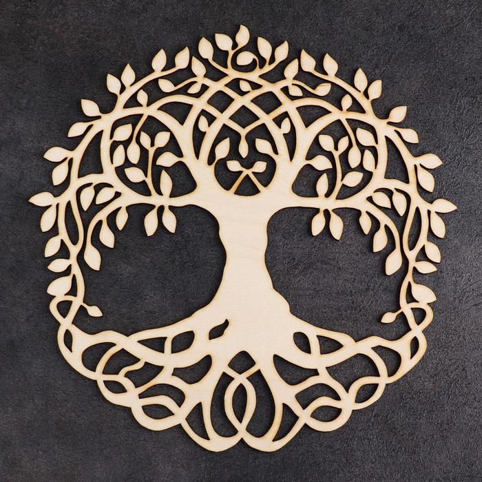 Заготовка-основа для панно Заготовка-основа для панно "Дерево в круге" в рамке, с подложкой