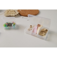 Органайзер для рукоделия, 3 отделения, 11 × 7 × 2,5 см, цвет прозрачный Органайзер для рукоделия, 3 отделения, 11 × 7 × 2,5 см, цвет прозрачный