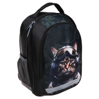 Рюкзак школьный, 37 х 27 х 16 см, эргономичная спинка, Calligrata Б "Кот милитари" Рюкзак школьный, 37 х 27 х 16 см, эргономичная спинка, Calligrata Б "Кот милитари"