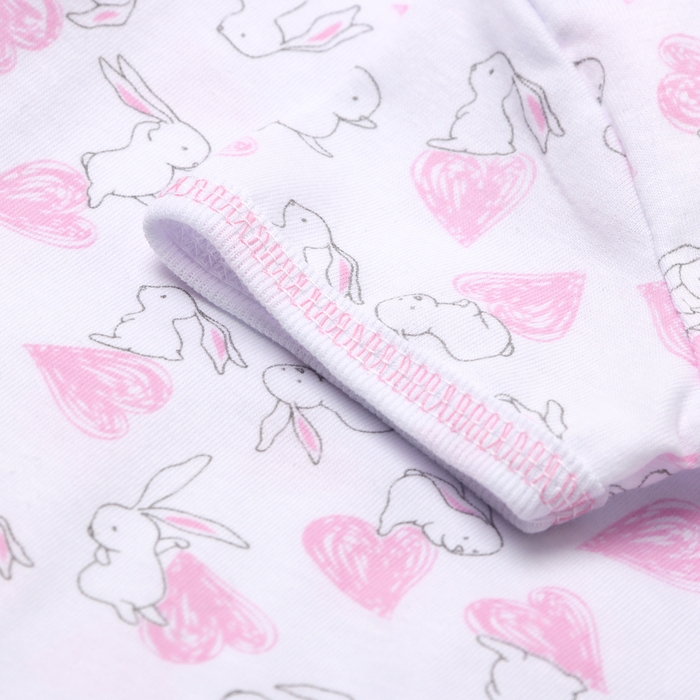 Боди детское с коротким рукавом, цвет белый/зайки, рост 68 Боди детское с коротким рукавом, цвет белый/зайки, рост 68