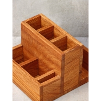 Подставка - салфетница Adelica, 14×15×12 см, дуб Подставка - салфетница Adelica, 14×15×12 см, дуб