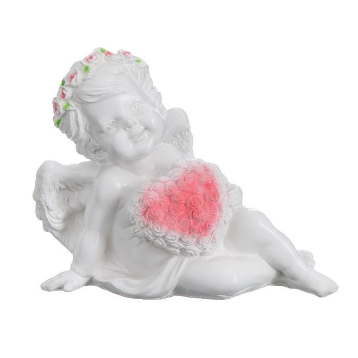 Фигура "Ангелочек с сердцем сидячий" 12х11см