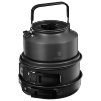 Посуда туристическая maclay, набор: кастрюля, сковородка, чайник, 2 стакана, приборы, карабин Посуда туристическая maclay, набор: кастрюля, сковородка, чайник, 2 стакана, приборы, карабин