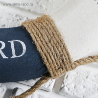 Спасательный круг с бечевкой "welcome on board", якори, 7*50*50 см, разноцветный Спасательный круг с бечевкой "welcome on board", якори, 7*50*50 см, разноцветный