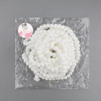 Тесьма декоративная с помпонами, 7 мм, 9,1 ± 0,5 м, цвет белый Тесьма декоративная с помпонами, 7 мм, 9,1 ± 0,5 м, цвет белый