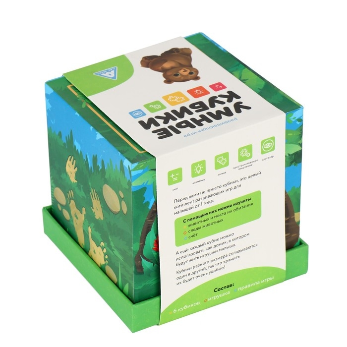 Настольная игра &laquo;Умные кубики. Изучаем животных&raquo;, 1+