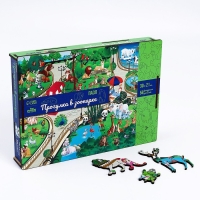 Пазл деревянный фигурный &laquo;Прогулка в зоопарке&raquo;, 58 элементов