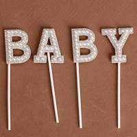 Топпер &laquo;Малыш&raquo;, в наборе 4 шт., цвет белый