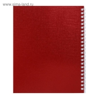 Тетрадь 48 листов в клетку, на гребне METALLIC "Красная", обложка бумвинил, блок офсет